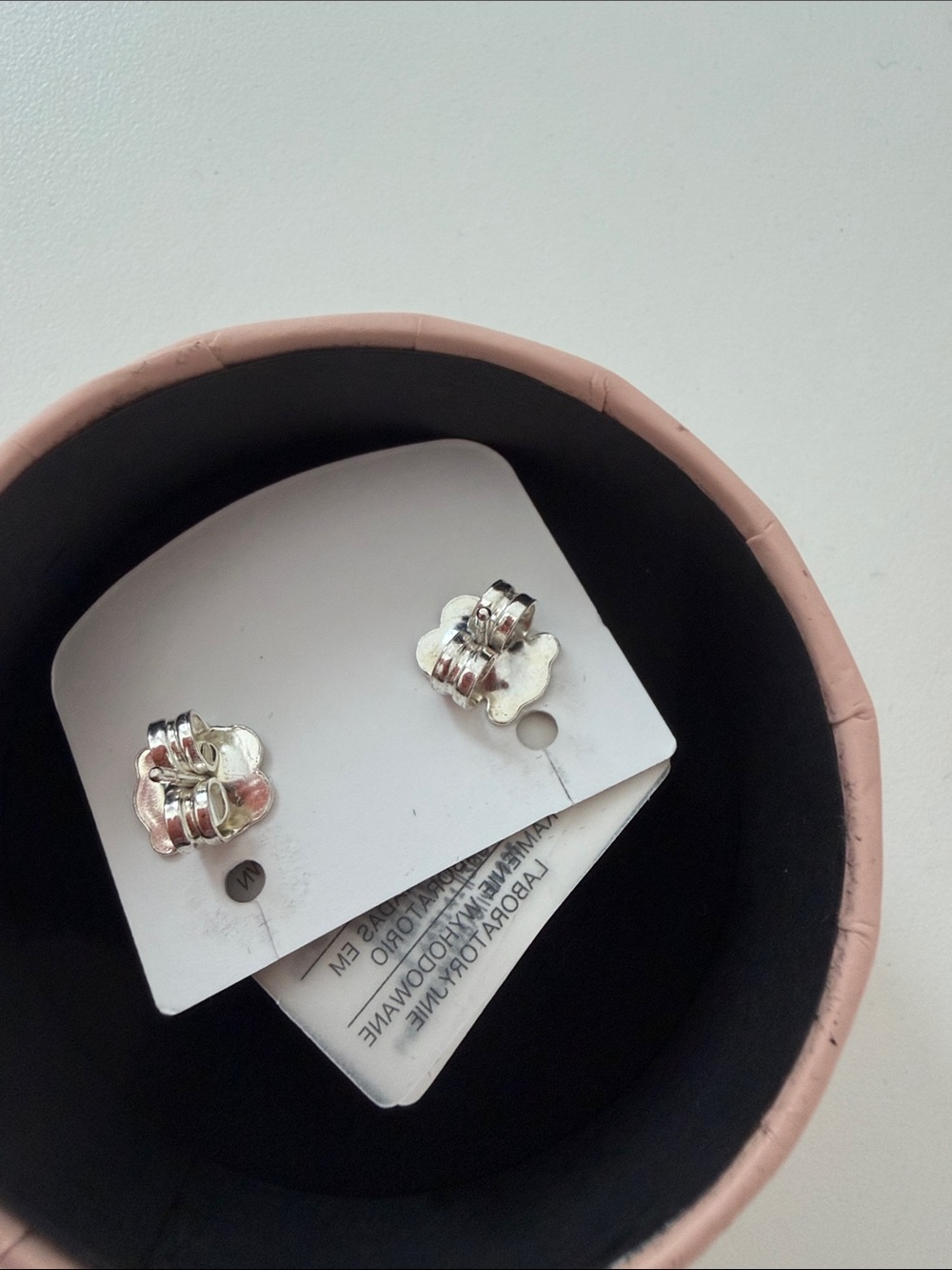 NEW: TOUS Silver Teddy Earrings with Orange-Red Oval Stones - Picture 2 of 4
